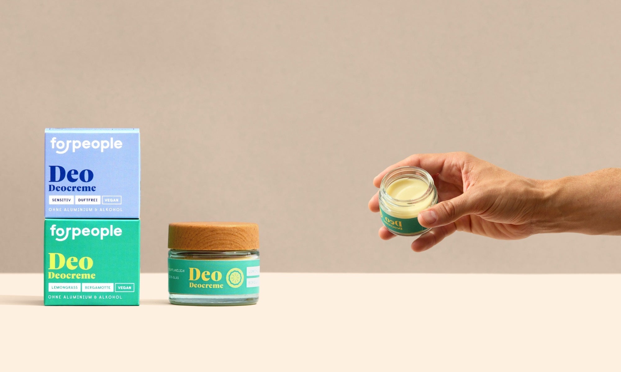 Naturkosmetik Deocreme im Glastiegel