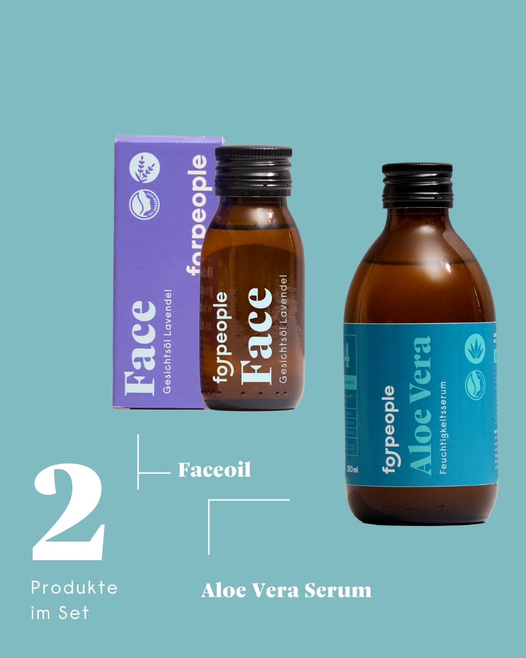 forpeople Gesichtspflege Set – Aloe Vera & Gesichtsöl – Detailansicht