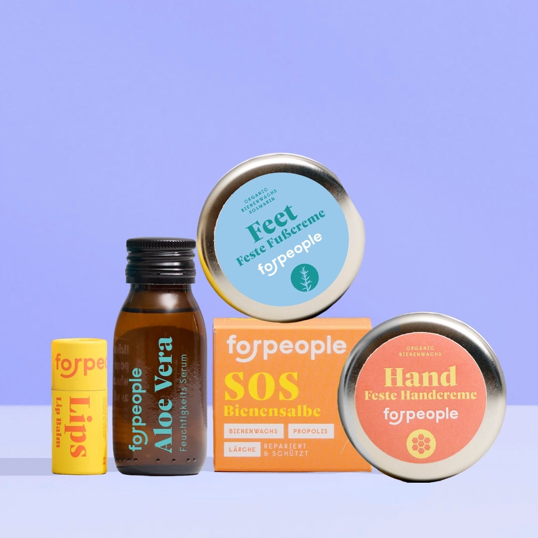 Bestseller Pflege Set – Haut, Hände, Füße & Lippen