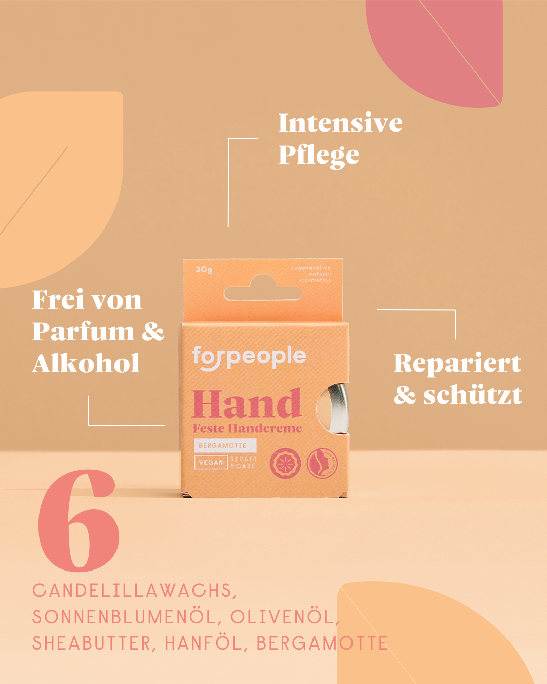 Feste vegane Handcreme - Bergamotte