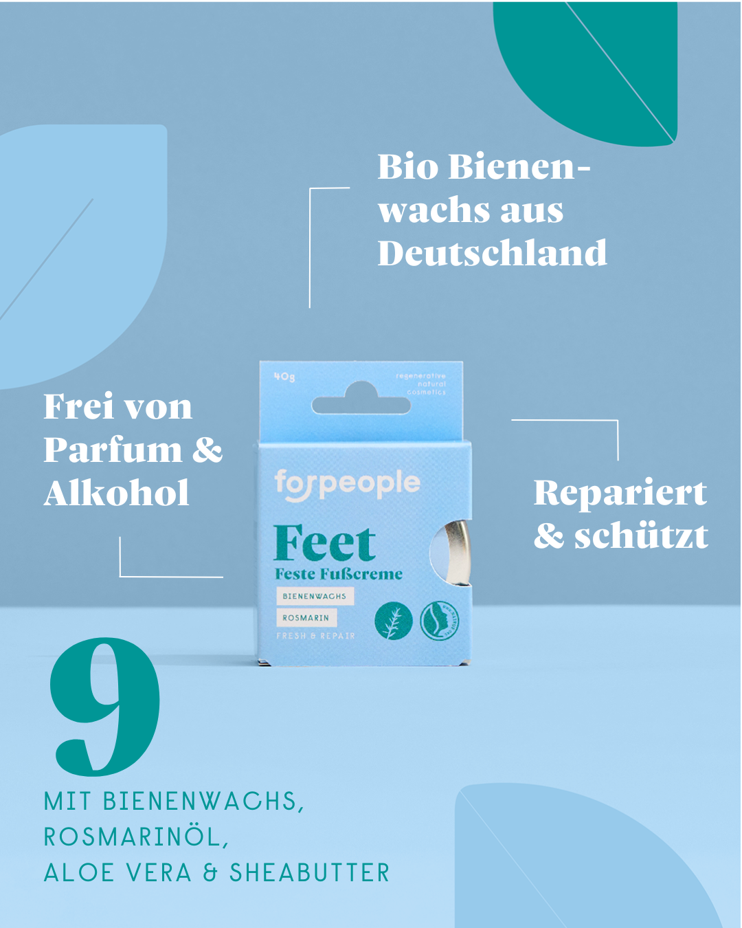 Solid foot cream set - rosemary & sage