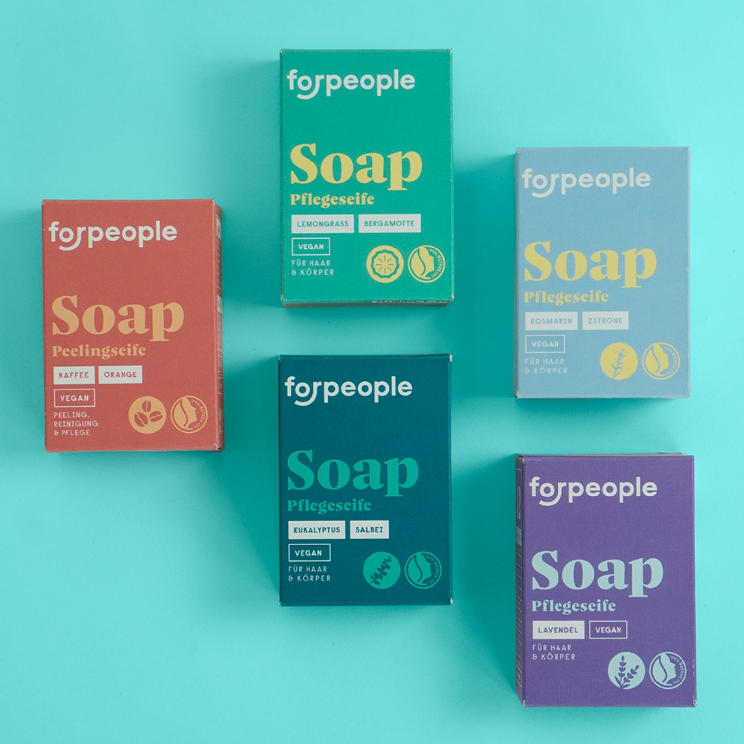 Natural cosmetic soap set - various scents