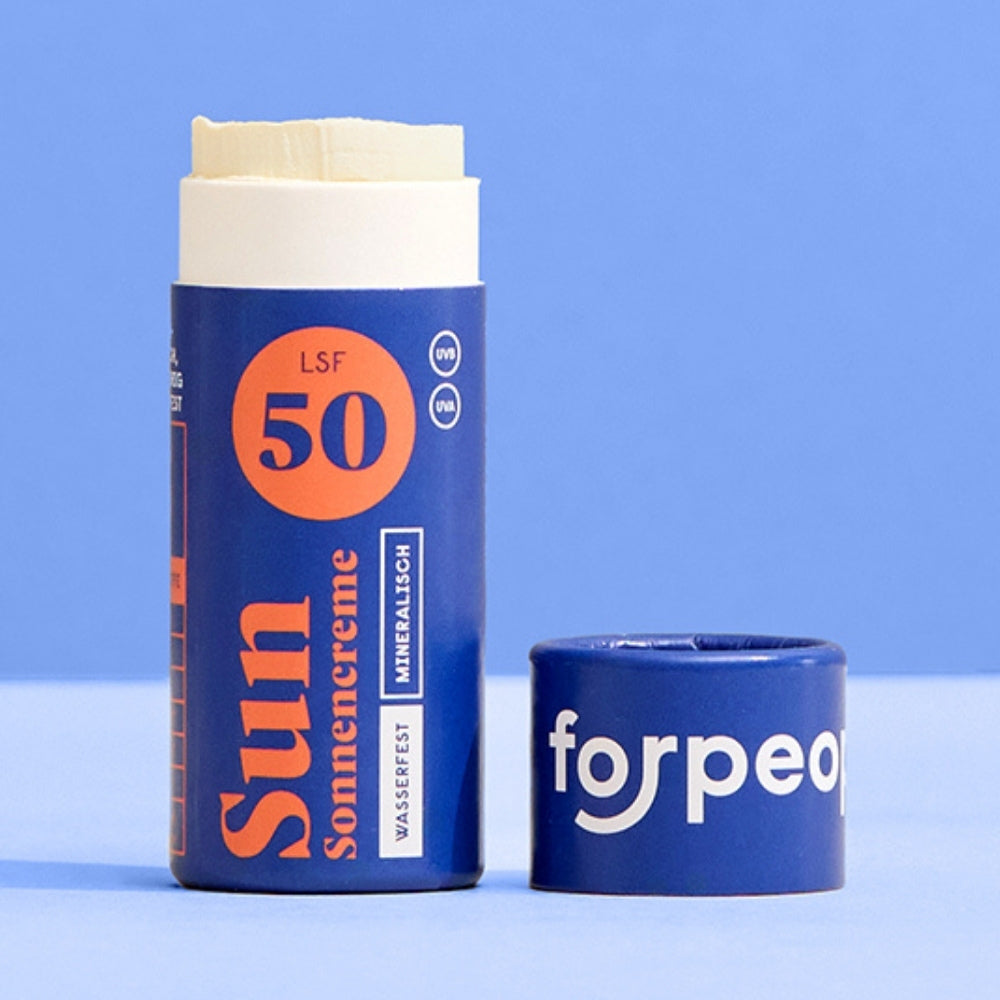 Feste Sonnencreme LSF50 Reiseformat