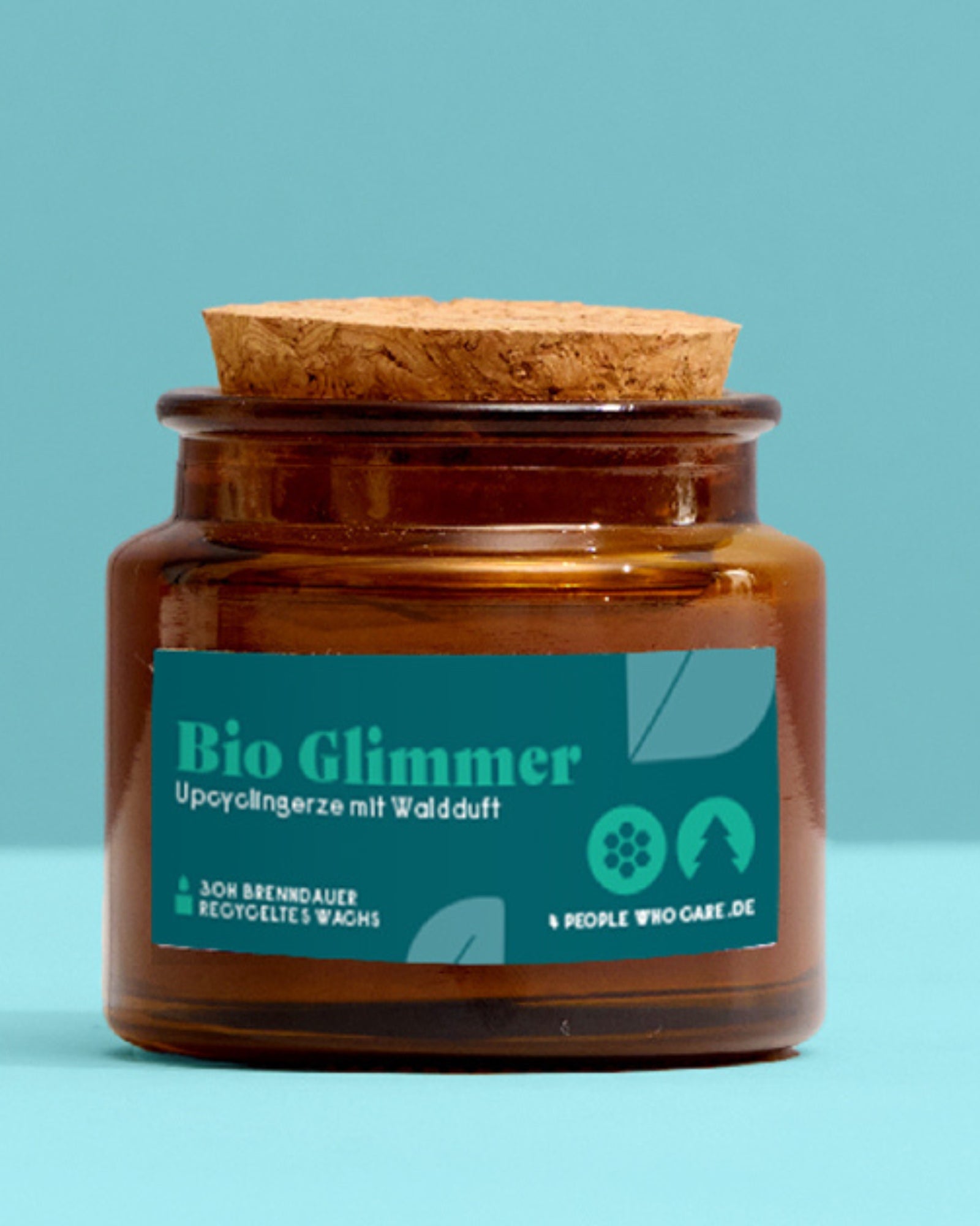 Upcycling Kerze Wald