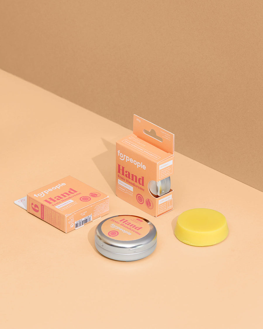 forpeople Feste vegane Handcreme Refiller - Bergamotte – Produktset komplett