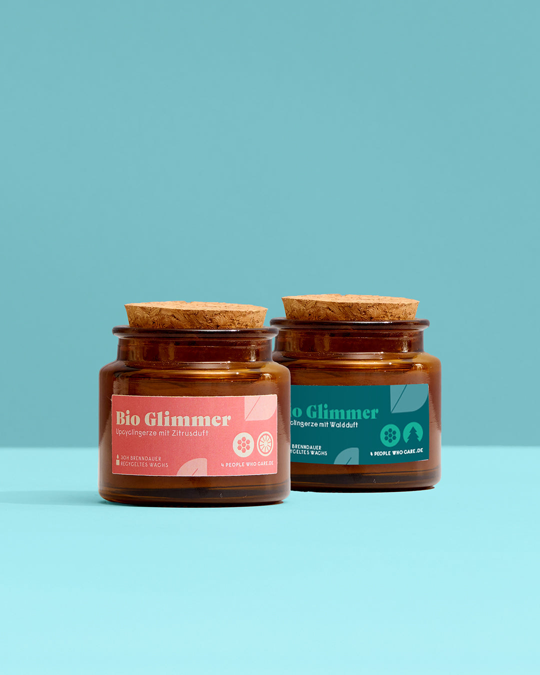 Upcycling Kerze Wald