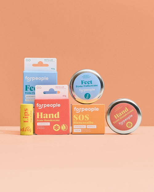 Schutz-Set für trockene Hände, Füße & Lippen