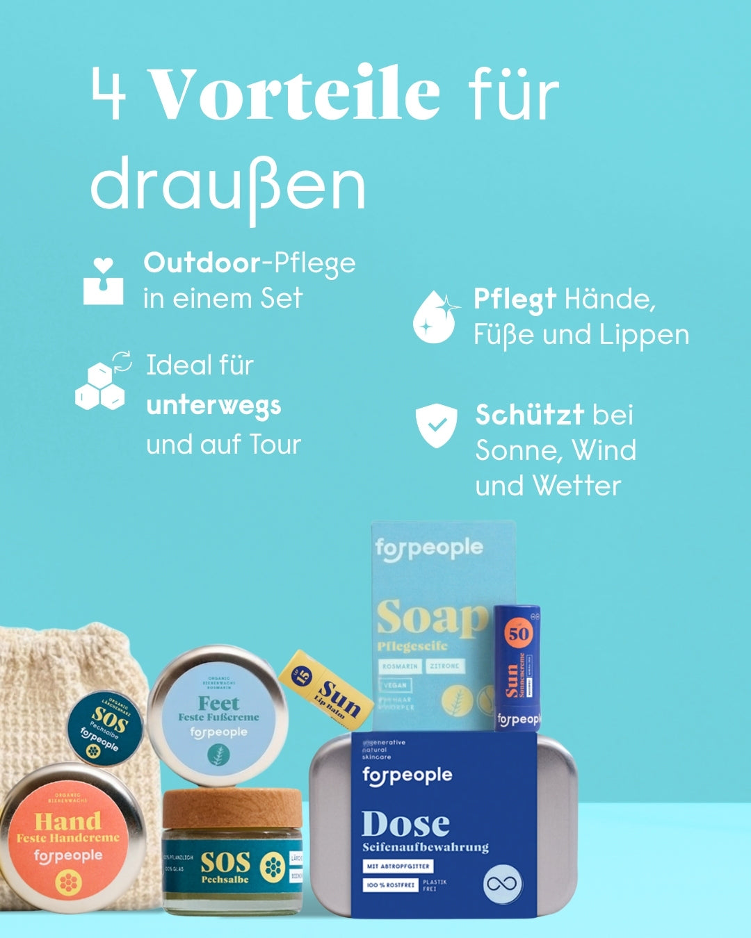 Outdoor-Set – Sonnenschutz & SOS-Pflege für beanspruchte Haut