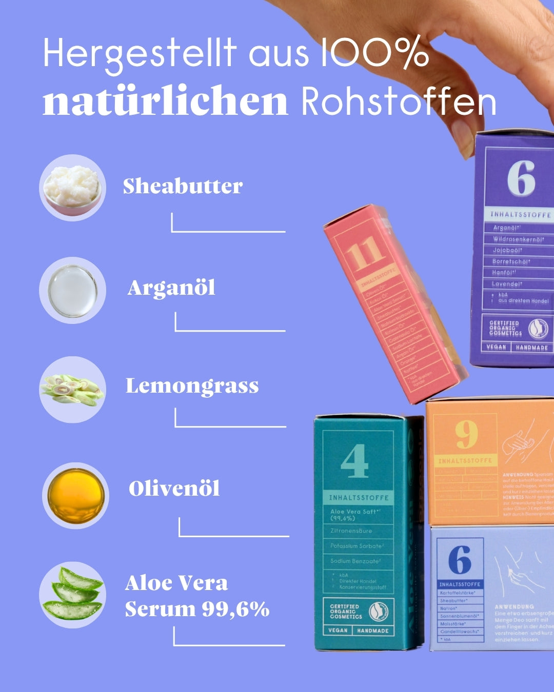 Seifendose Set für unterwegs - 3 Seifen + Dose + Zubehör