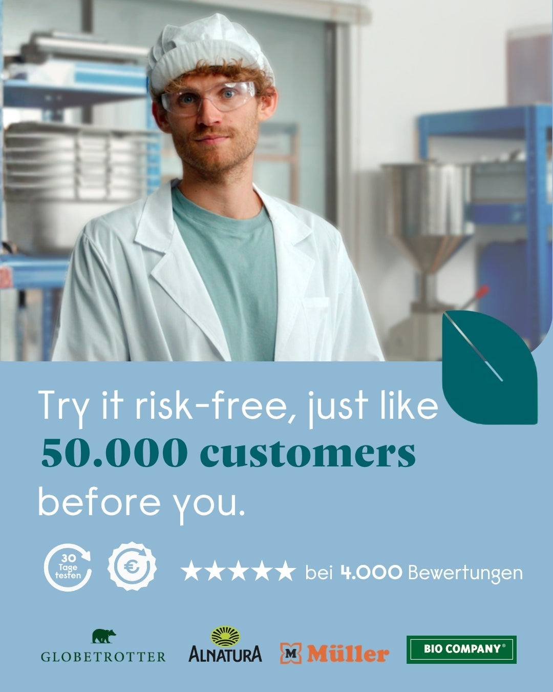 Try it risk-free, just like 50,000 customers before you