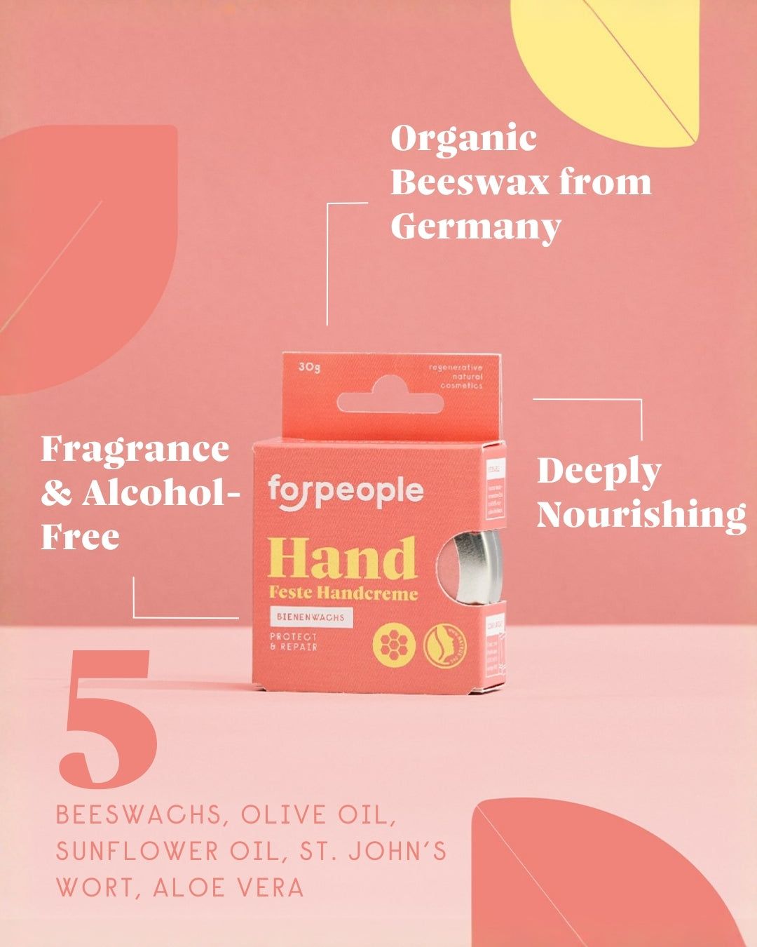 forpeople Solid hand cream with beeswax – key benefits and actives