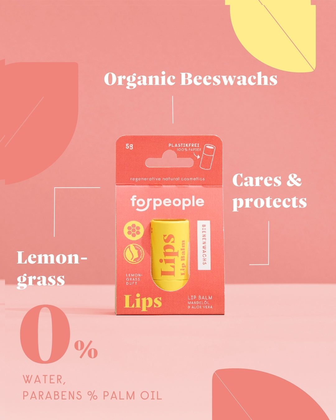forpeople Lip balm with lemongrass – key benefits and actives
