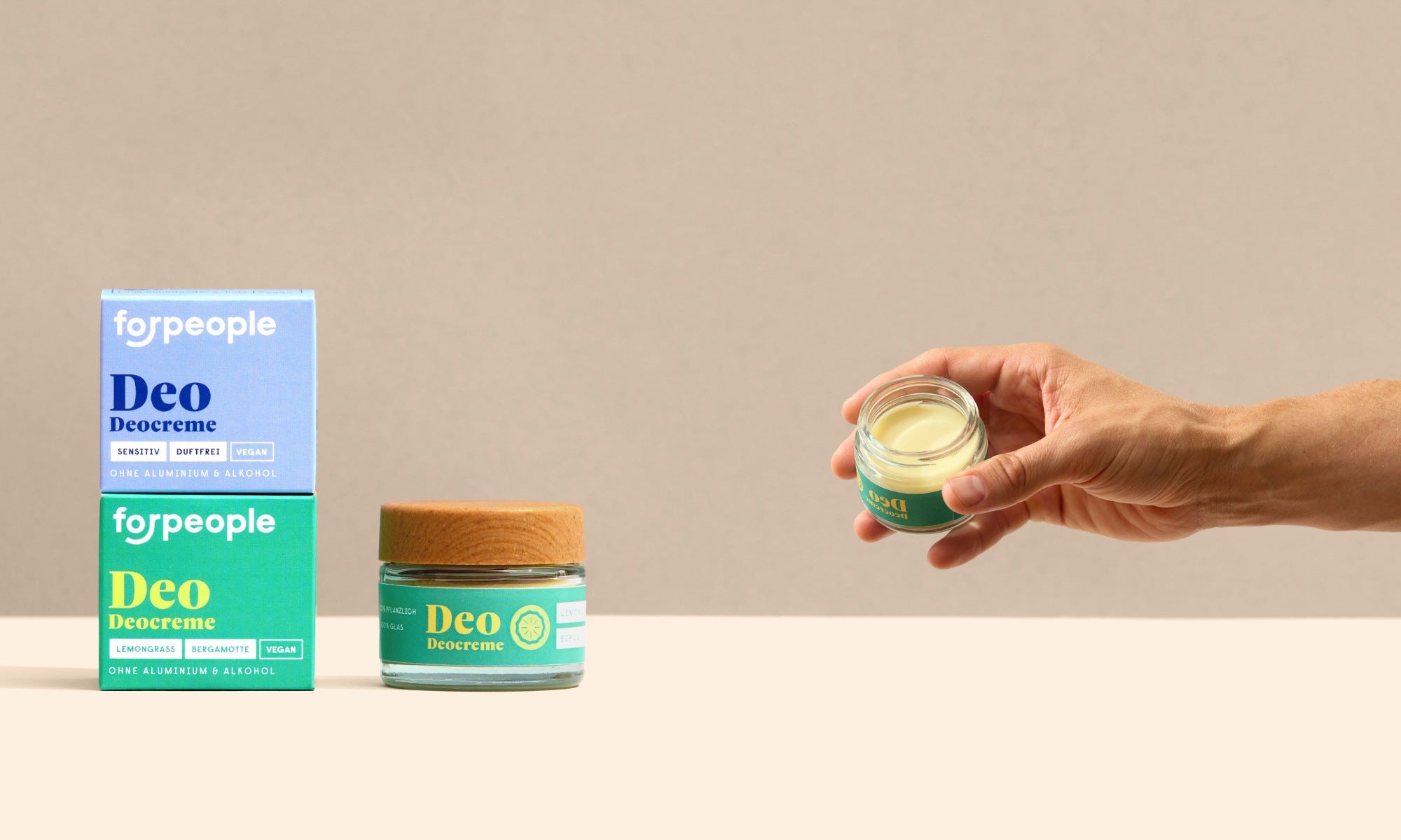 Naturkosmetik Deocreme im Glastiegel