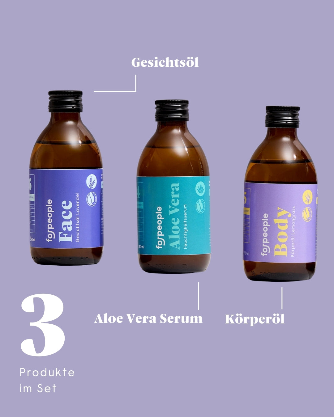 Flüssige Pflegeroutine – Gesicht, Körper & Haare in Glas