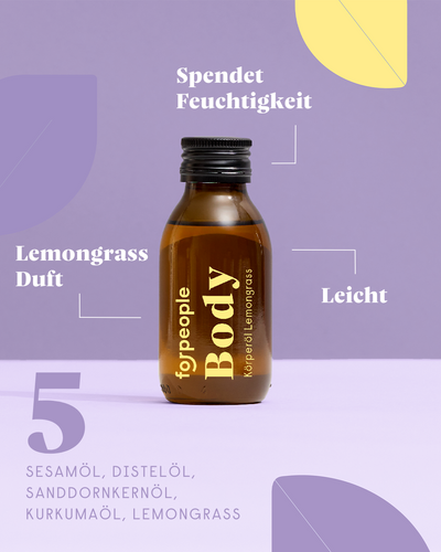 forpeople Körperöl - Lemongrass – Detailansicht
