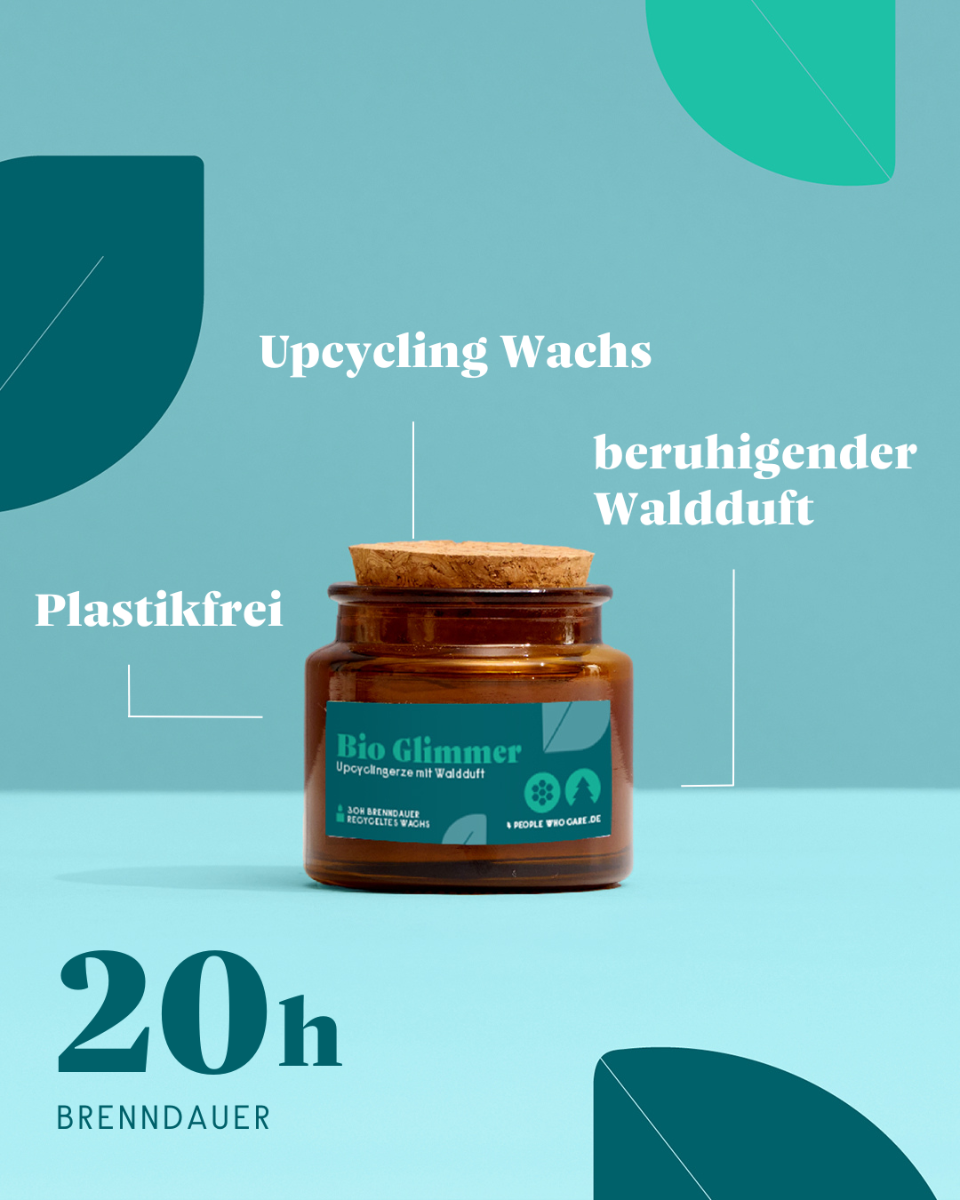 Upcycling Kerze Wald