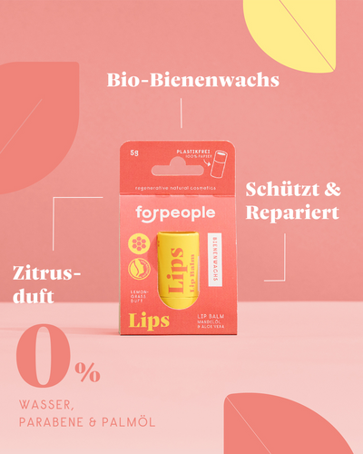forpeople Lippenpflege - Zitronengras – Detailansicht