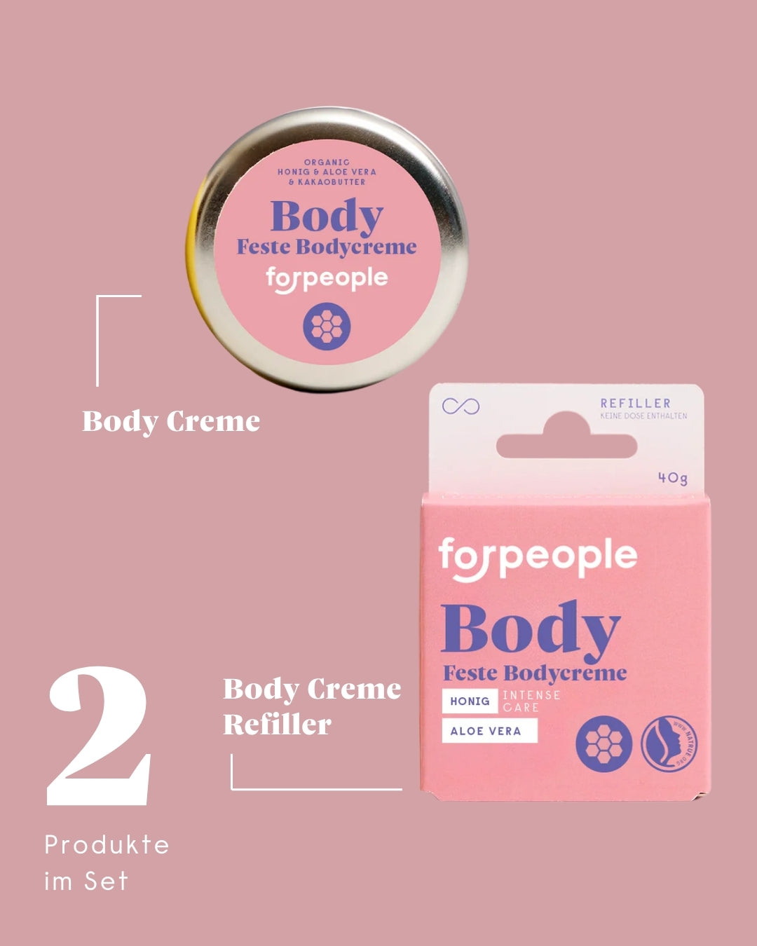 Körperpflege Set – 2x feste Körperbutter für trockene Haut