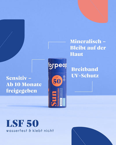 Feste Sonnencreme LSF50 Mini - OCEAN BLUE