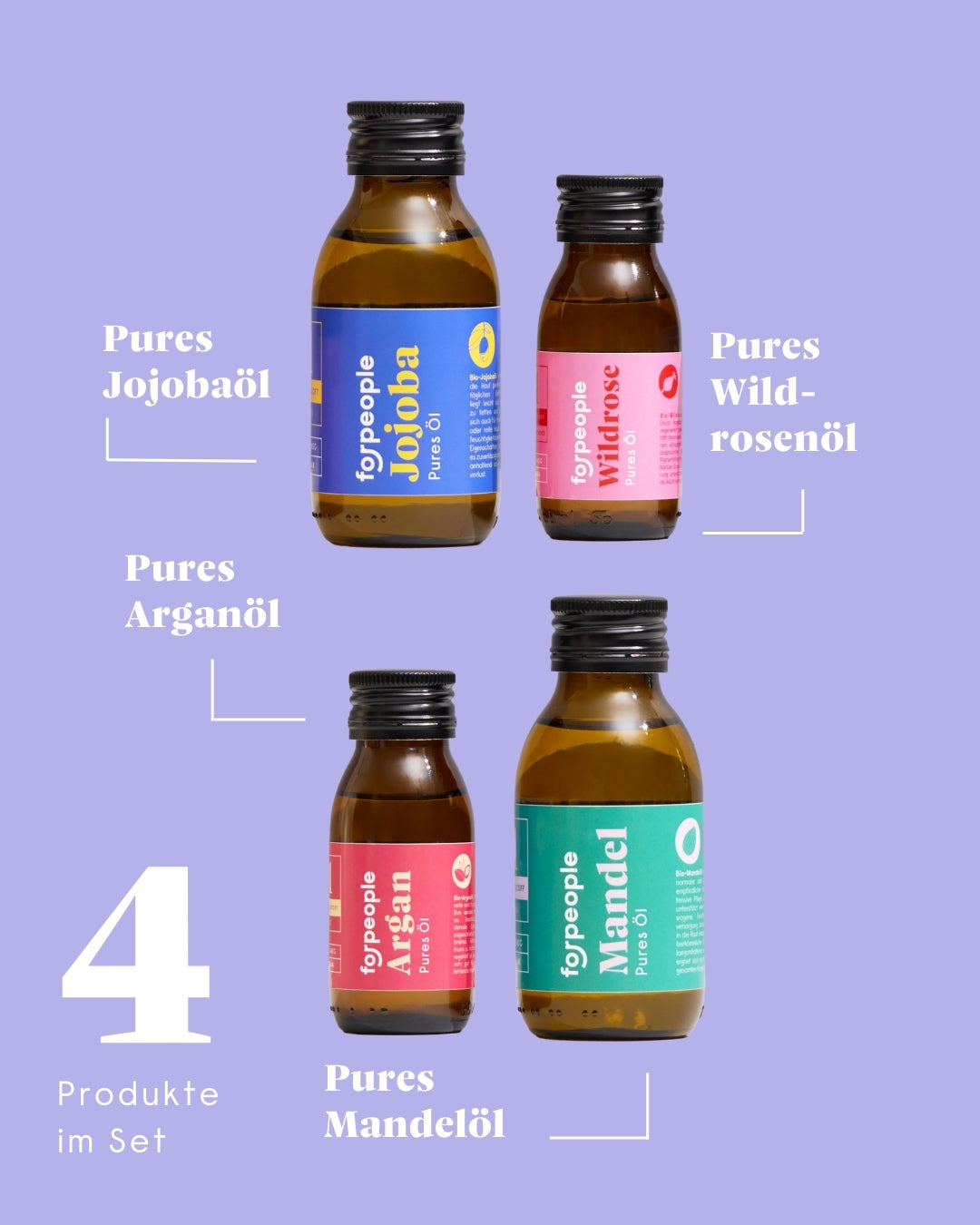 Pure Pflegeöle im Viererset