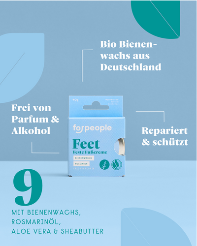 forpeople Feste Fußcreme - Rosmarin & Salbei – Detailansicht