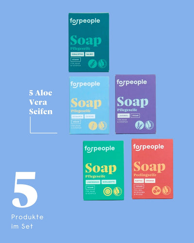 forpeople Aloe Vera Seifen Set - verschiedene Düfte – Detailansicht