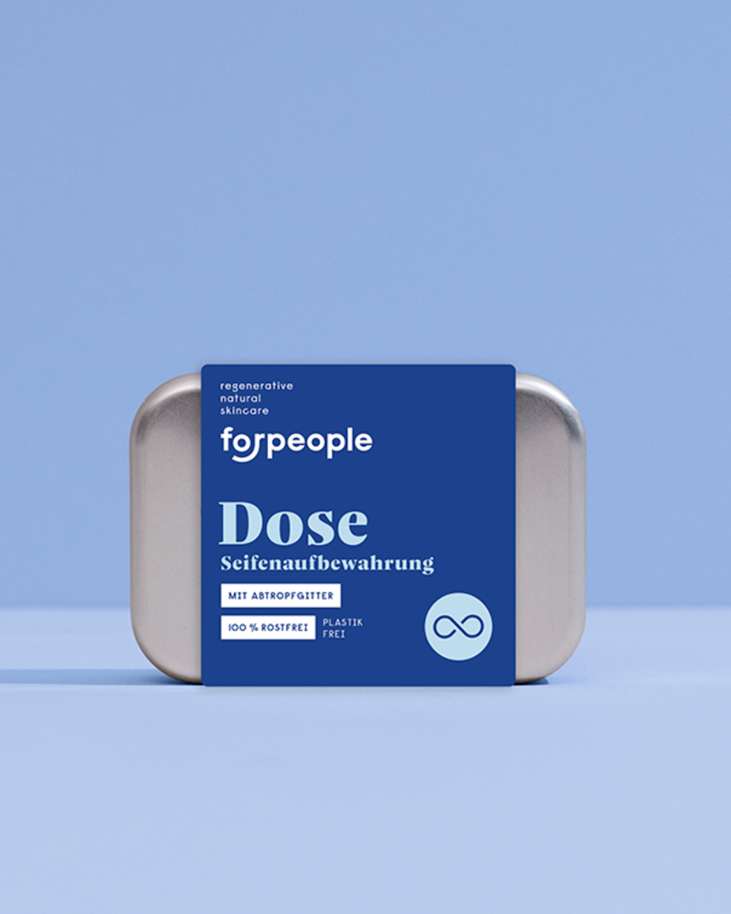 forpeople Aluminium-Seifendose mit Abtropfgitter – Produktfoto