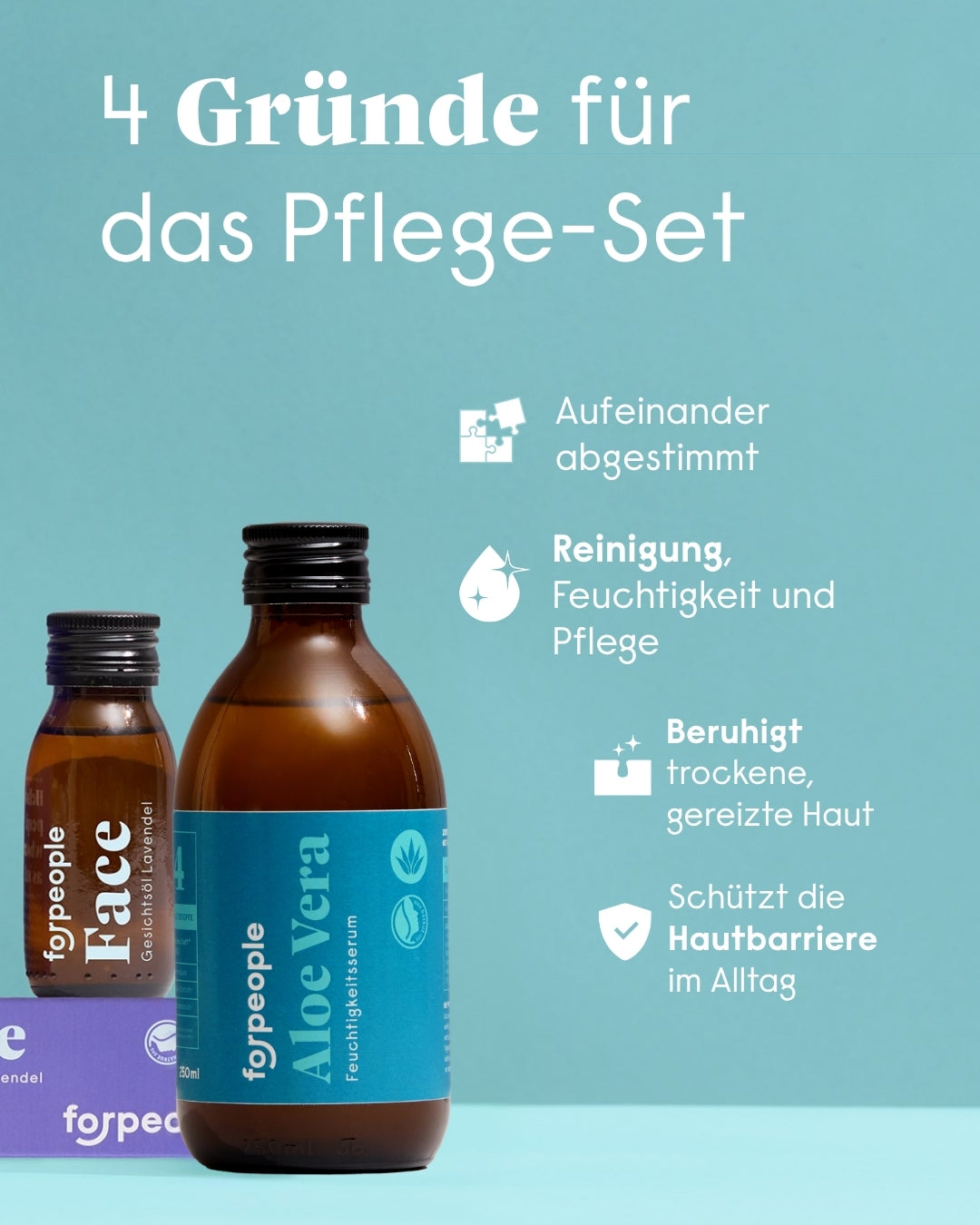 forpeople Gesichtspflege Set – Aloe Vera & Gesichtsöl – Anwendung