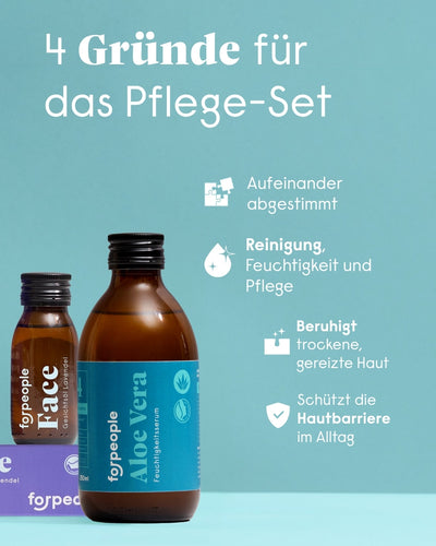forpeople Gesichtspflege Set – Aloe Vera & Gesichtsöl – Anwendung