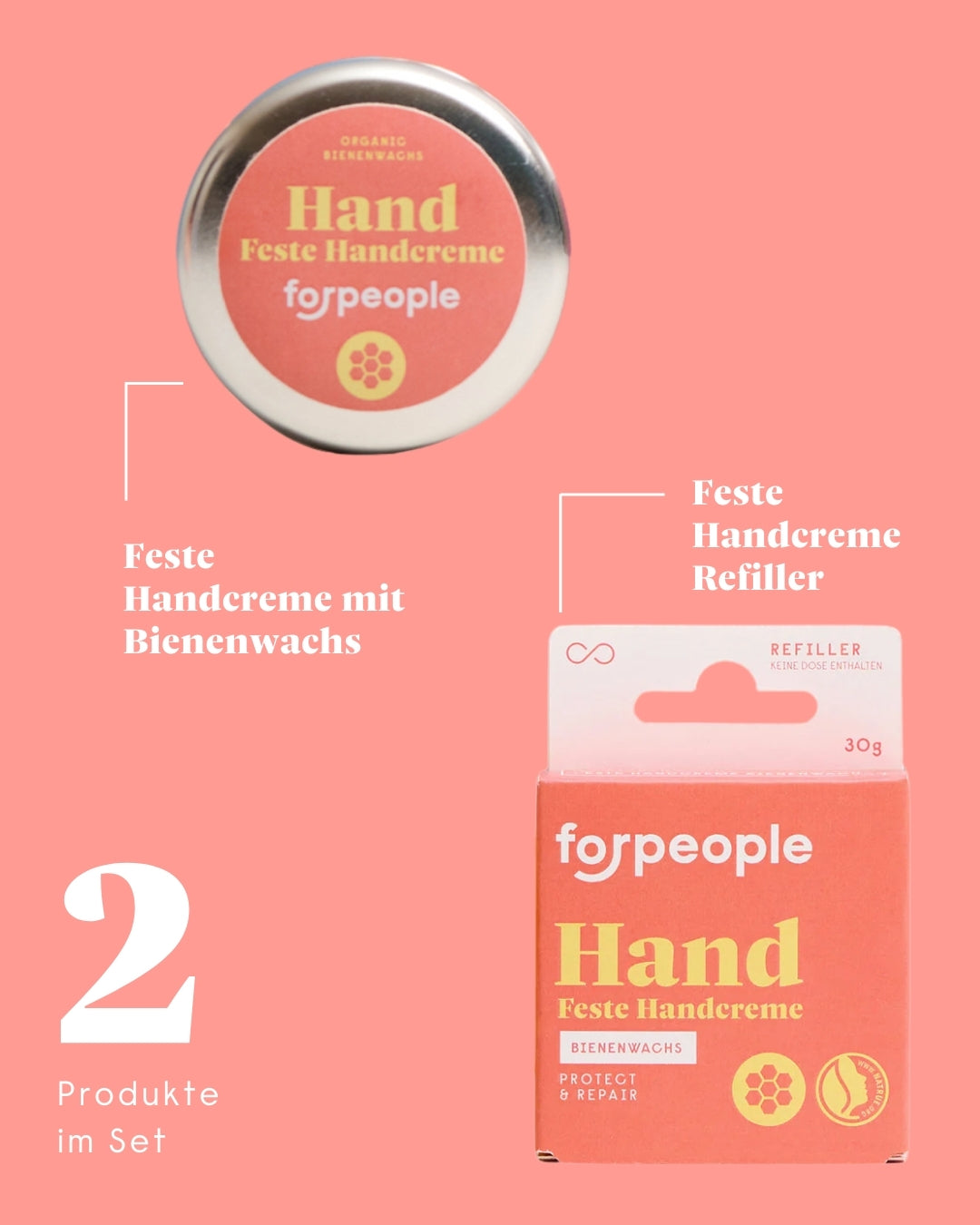 Feste Handcreme im Set - Bienenwachs