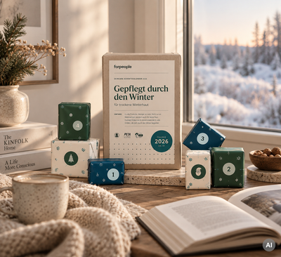 forpeople Skincare Adventskalender 2026 – Adventsstimmung mit Kalender und Päckchen