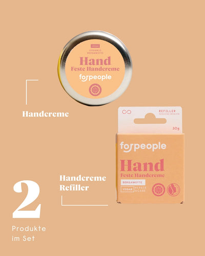 forpeople Veganes Handpflege Set – 2x feste Handcreme mit Bergamotte – Bergamotte Detailansicht
