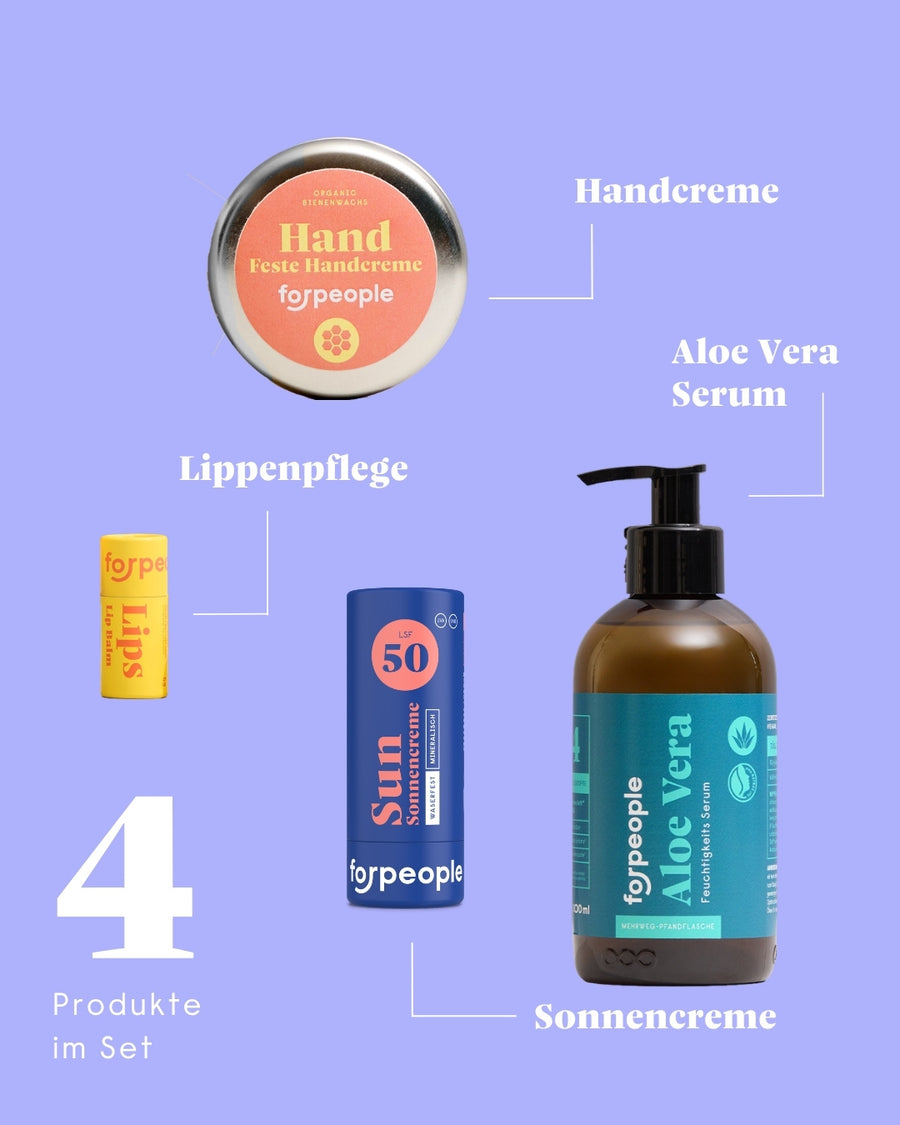 Familien-Sonnenset – LSF 50, After-Sun & Lippenschutz