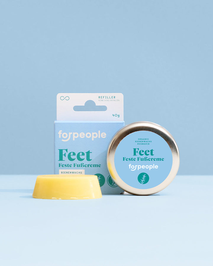 Fußpflege-Set – gegen trockene, raue Füße (2× Rosmarin-Creme)