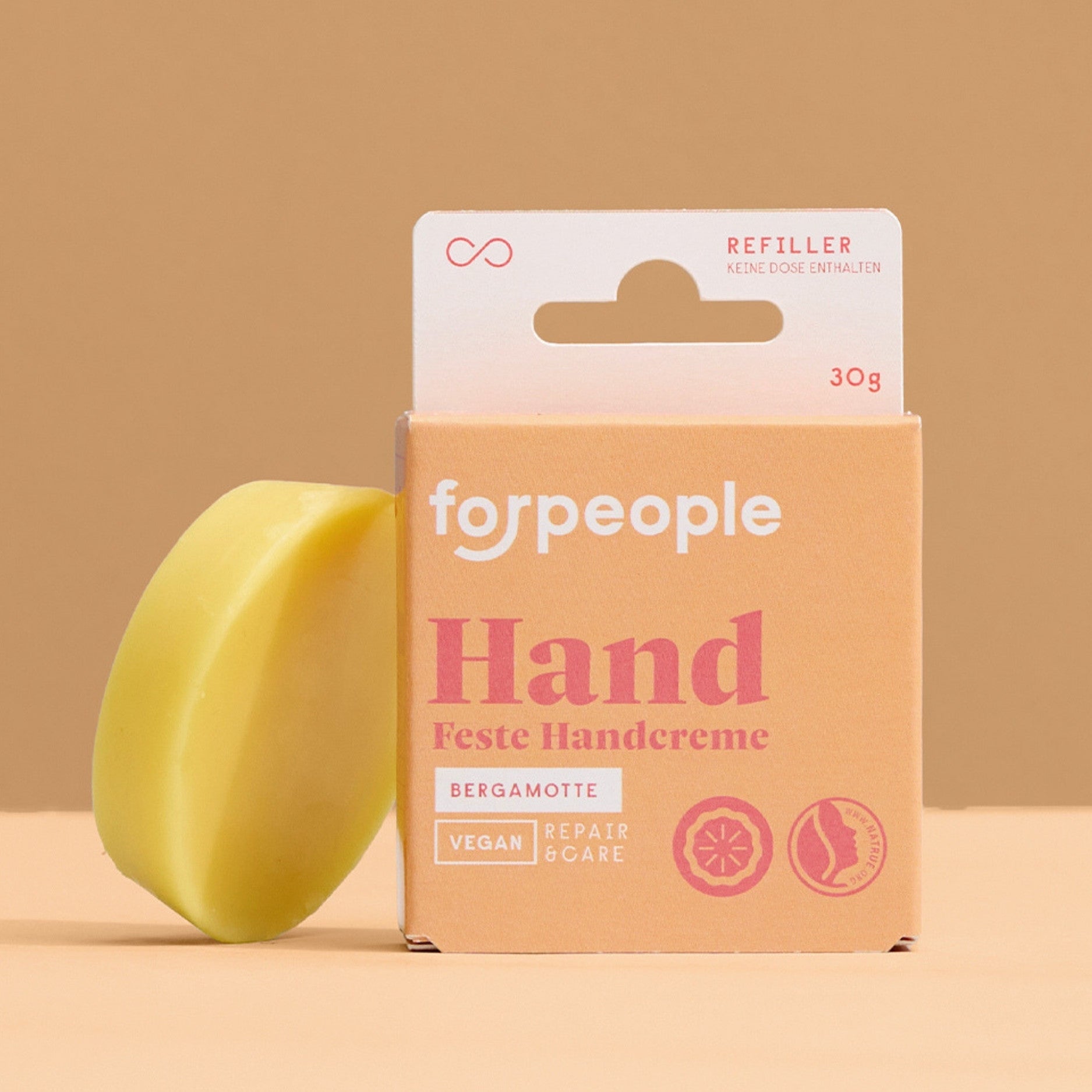 Feste vegane Handcreme Refiller - Bergamotte