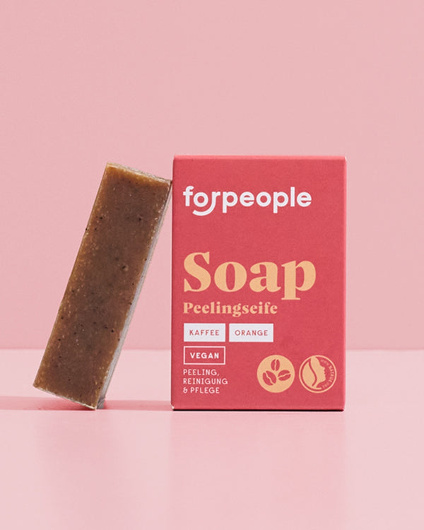 forpeople Aloe Vera Seife mit Peeling - Kaffee & Orange – Kaffee Detailansicht