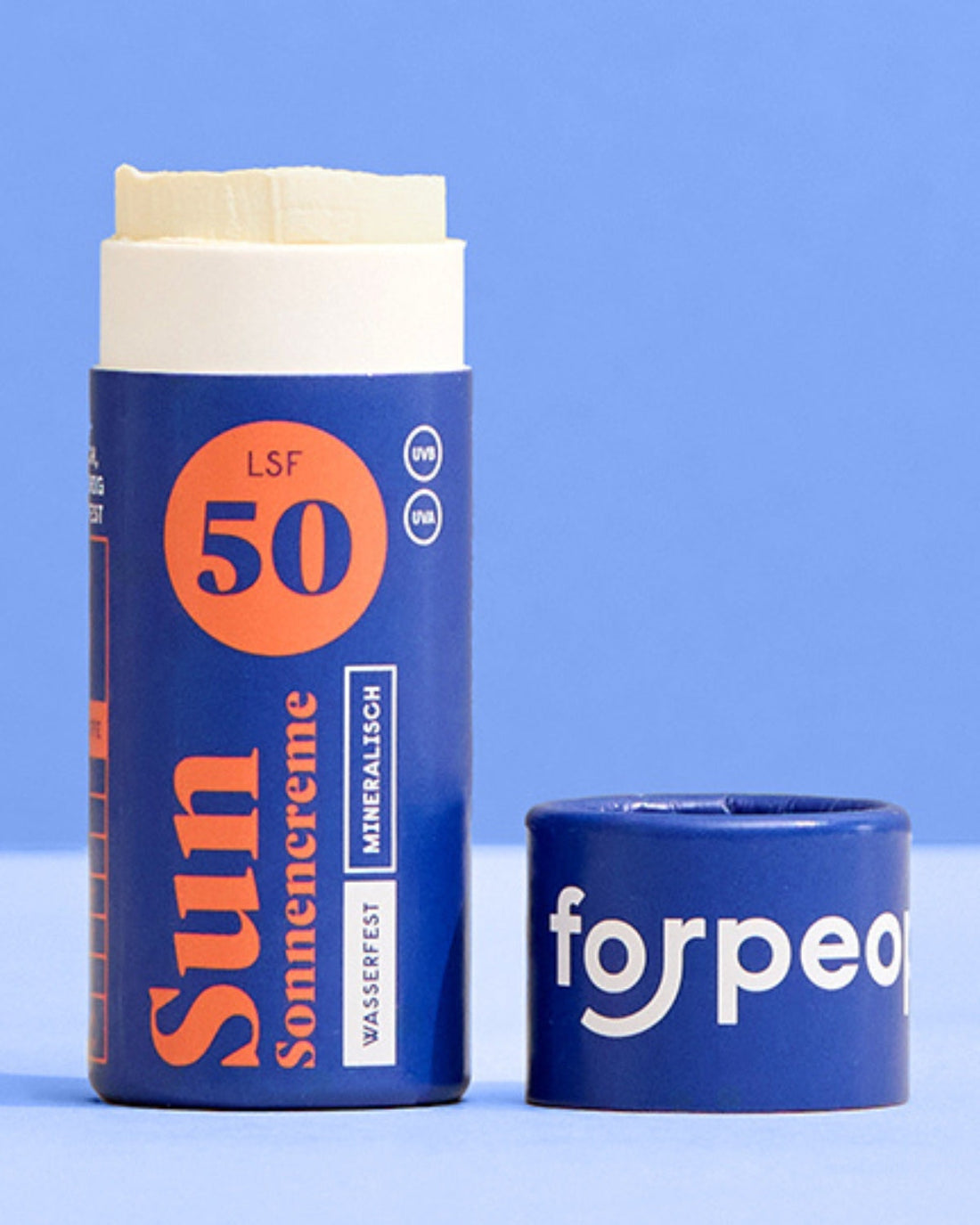 forpeople Feste Sonnencreme LSF50 Mini – Detailansicht