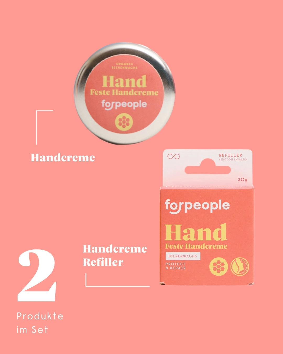 Feste Handcreme im Set - Bienenwachs