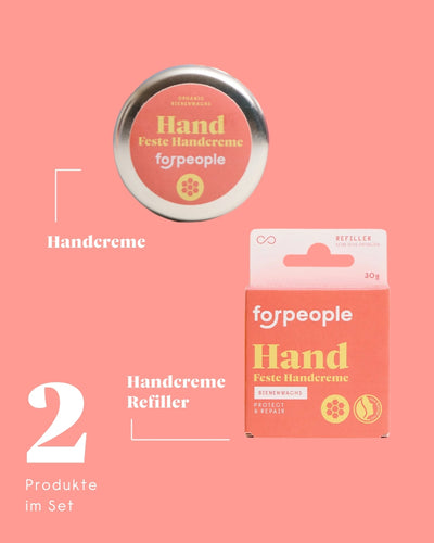forpeople Handpflege Set – 2x feste Handcreme mit Bienenwachs – Detailansicht