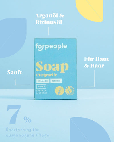 forpeople Aloe Vera Seife  -Rosmarin & Zitrone – Infografik Inhaltsstoffe & Wirkweise