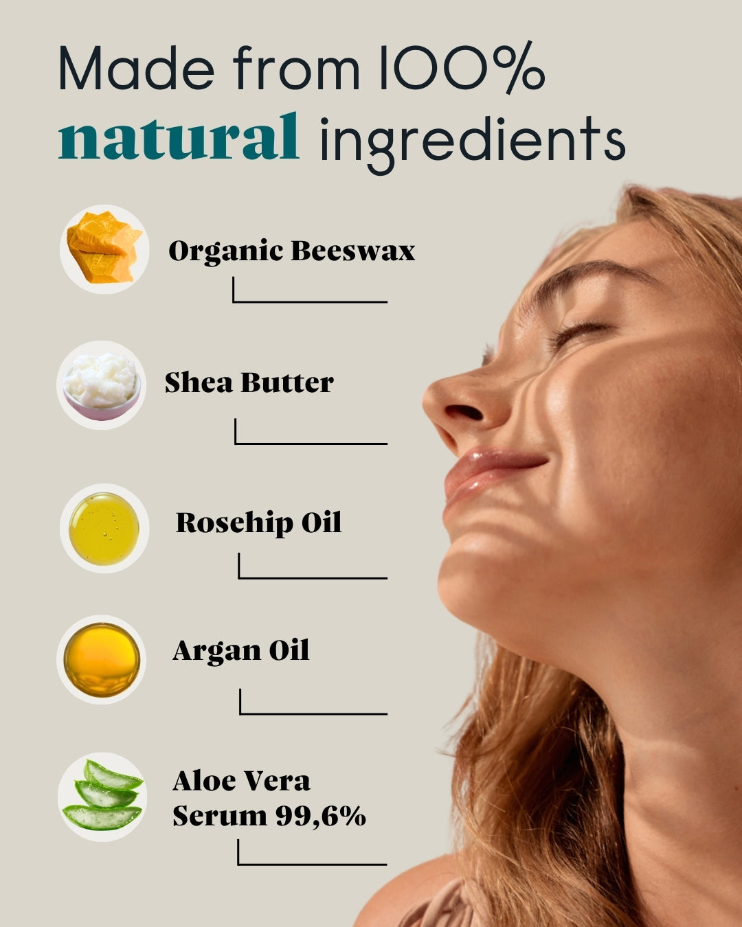 forpeople – made from 100% natural ingredients: organic beeswax, shea butter, rosehip oil, argan oil, aloe vera serum 99.6%