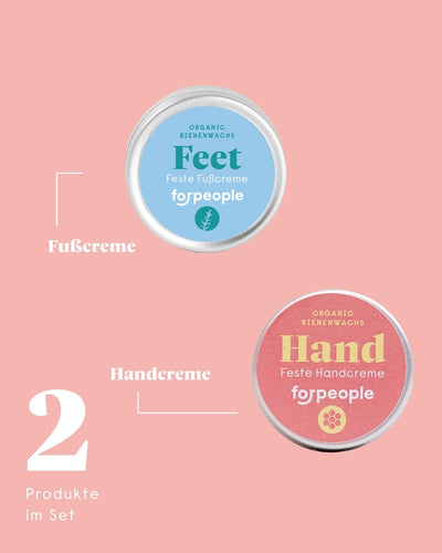 forpeople Feste Handcreme Reiseformat - Bienenwachs – Produktset Ansicht 2