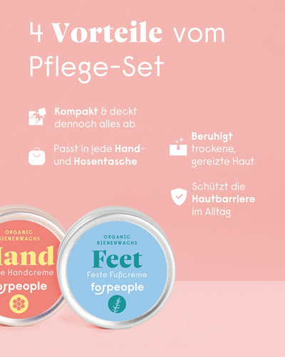 forpeople Feste Handcreme Reiseformat - Bienenwachs – Produktset Ansicht 3
