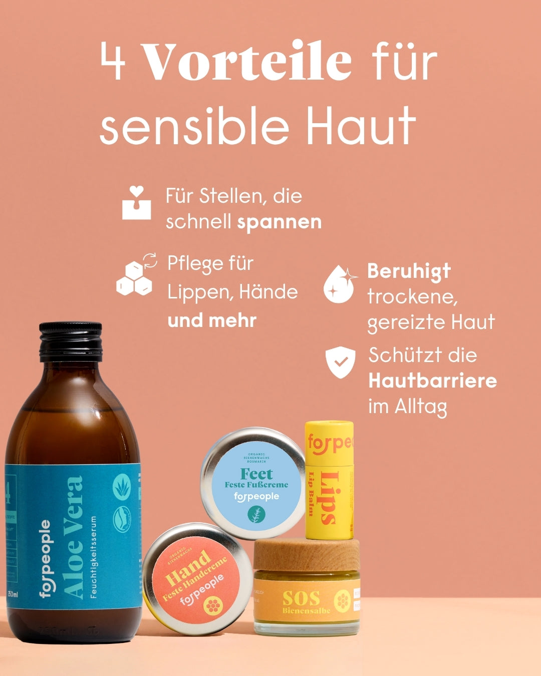 forpeople Set trockene Haut – ohne Cortison – Inhaltsstoffe & Wirkweise