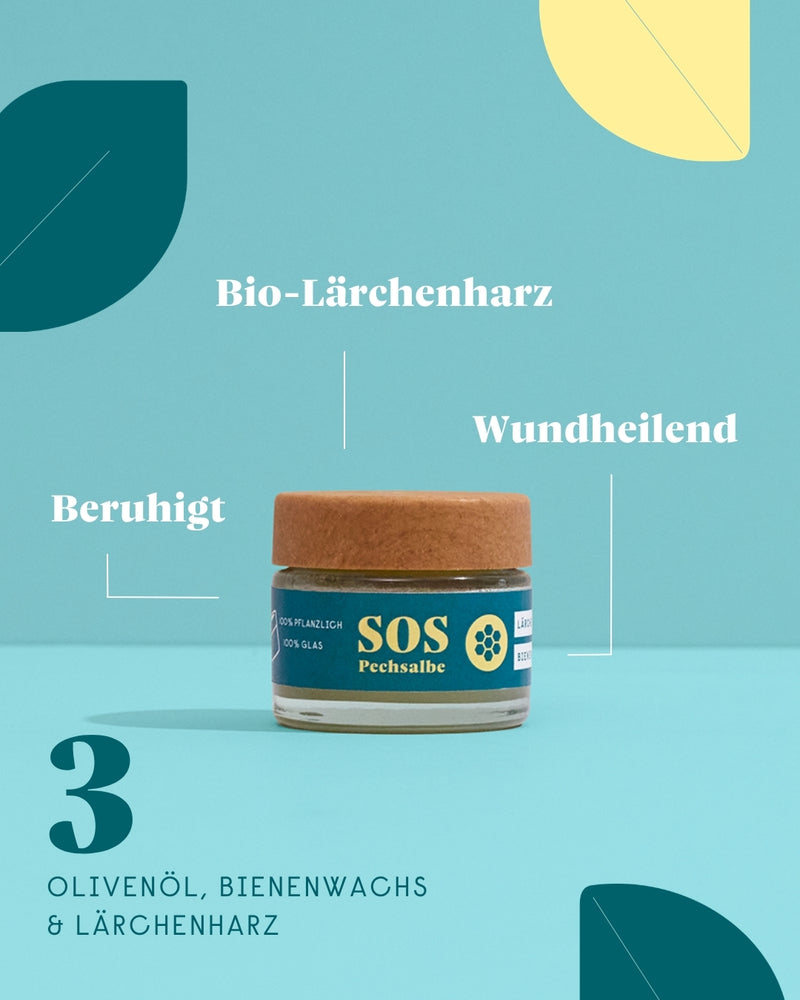 Pechsalbe Textur — natürliches Lärchenharz