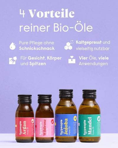 forpeople Pure Pflegeöle im Viererset – Anwendung