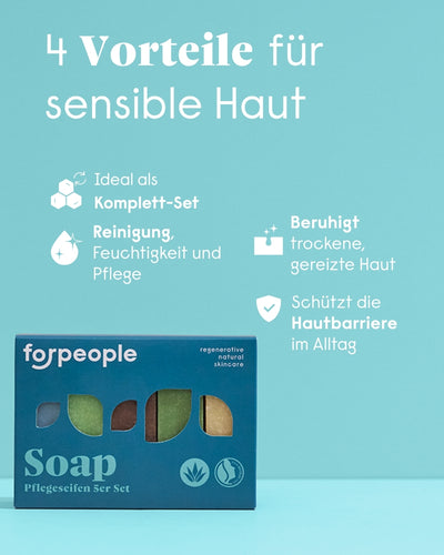 forpeople 5er Bio-Seifen Set mit Aloe Vera - verschiedene Düfte – Produktset Ansicht 3