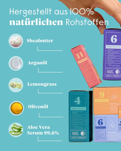 forpeople 5er Bio-Seifen Set mit Aloe Vera - verschiedene Düfte – Produktset Ansicht 4