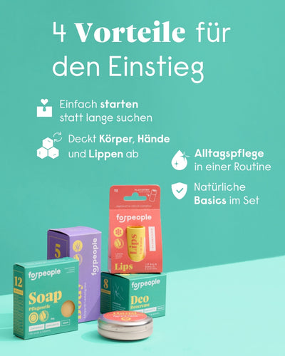 forpeople Starter Set – dein Einstieg für deine tägliche skincare – Anwendung