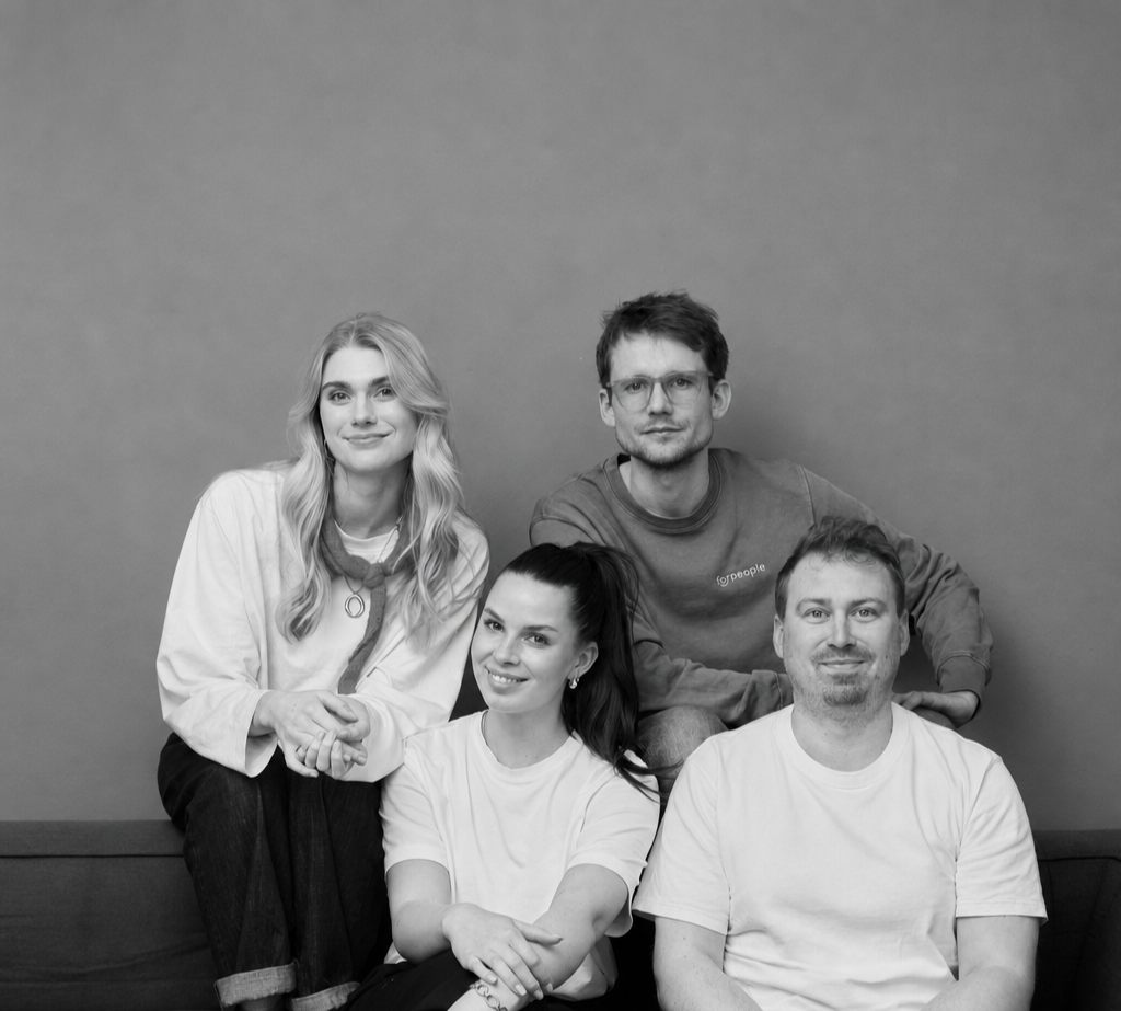 Unser Team in Hamburg: Lea, Fritz, Jule und Marc.